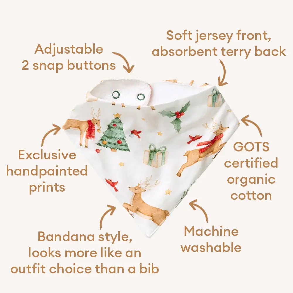 Snuggle Hunny Kids Snuggle Hunny Prancer & Friends Organic Dribble Bib