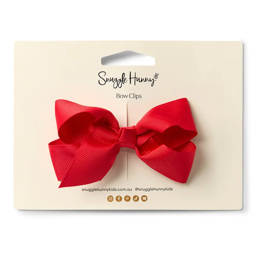 Snuggle Hunny Kids Snuggle Hunny Red Bow Hair Clip