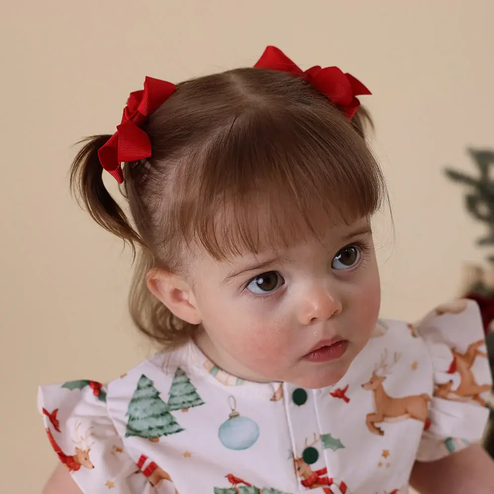 Snuggle Hunny Kids Snuggle Hunny Red Piggy Tail Hair Clips - Pair