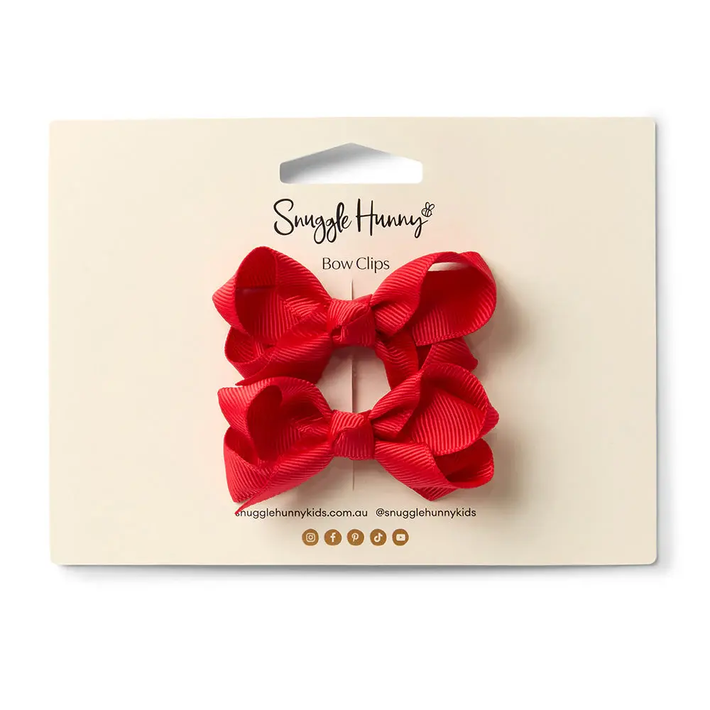 Snuggle Hunny Kids Snuggle Hunny Red Piggy Tail Hair Clips - Pair