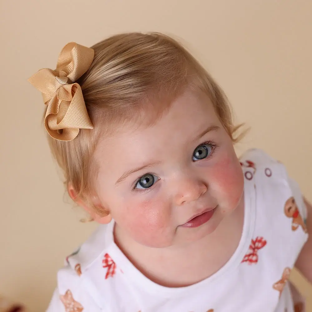 Snuggle Hunny Kids Snuggle Hunny Gold Bow Hair Clip