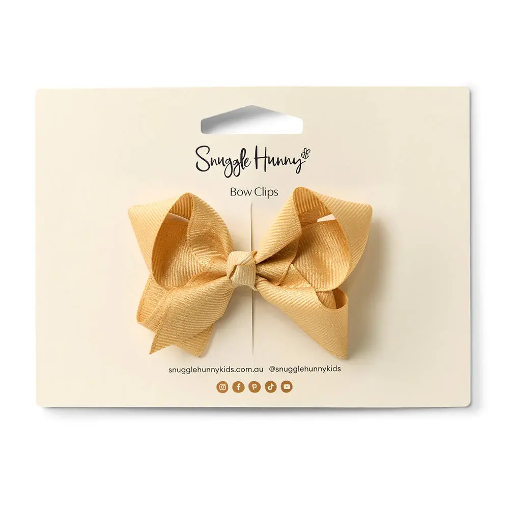 Snuggle Hunny Kids Snuggle Hunny Gold Bow Hair Clip