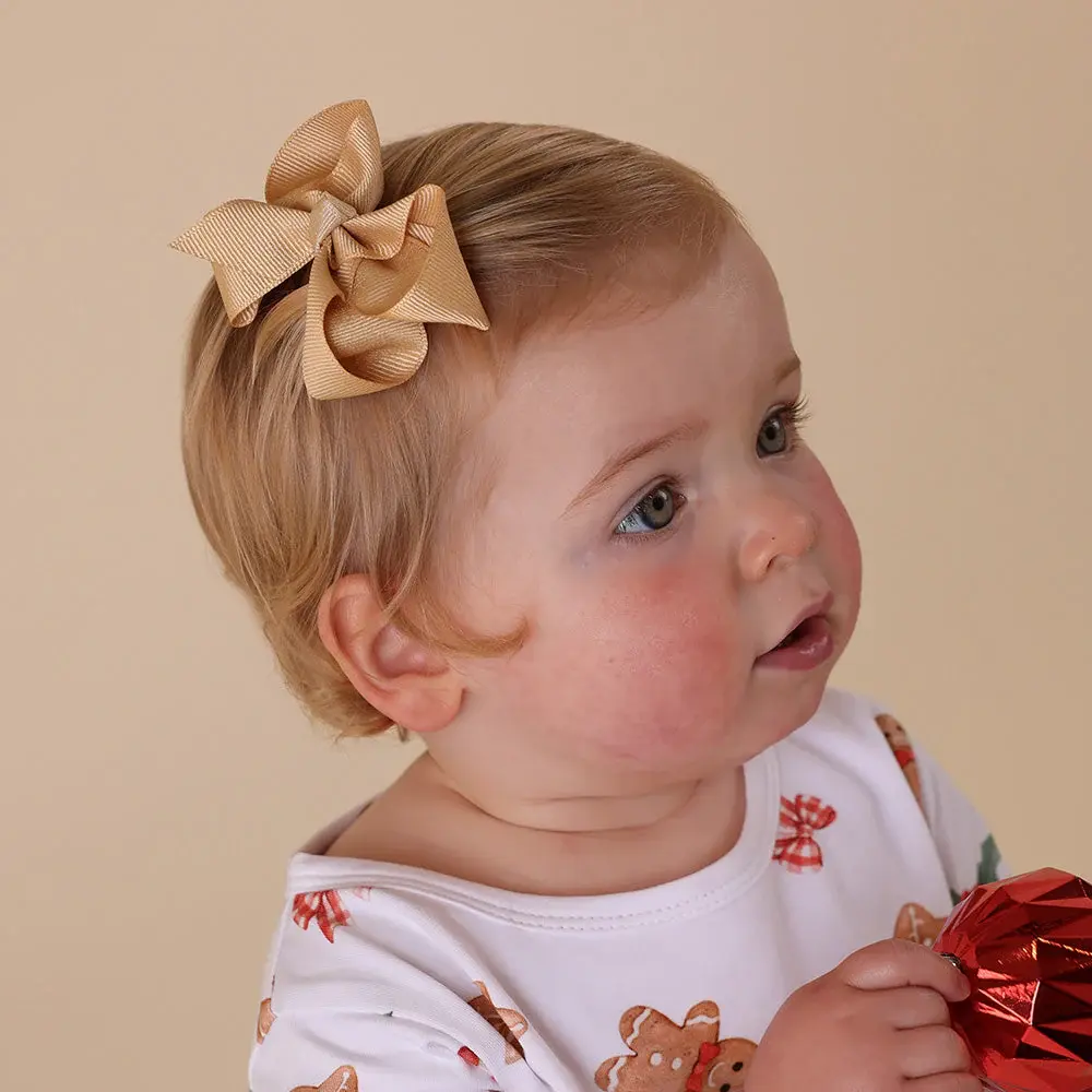 Snuggle Hunny Kids Snuggle Hunny Gold Bow Hair Clip