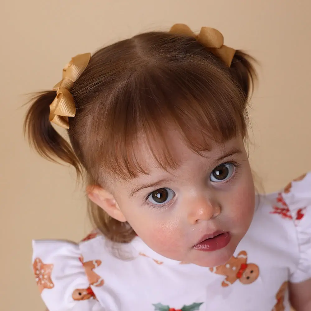 Snuggle Hunny Kids Snuggle Hunny Gold Piggy Tail Hair Clips - Pair