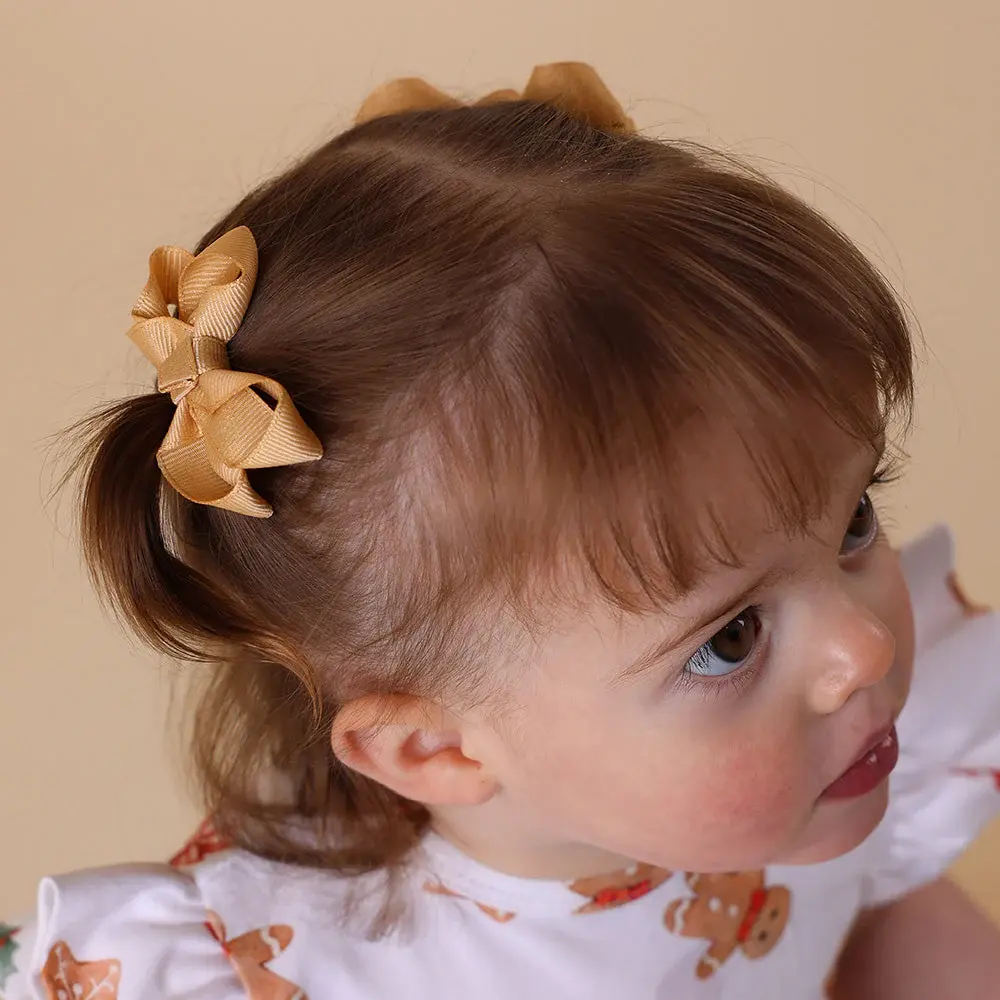 Snuggle Hunny Kids Snuggle Hunny Gold Piggy Tail Hair Clips - Pair