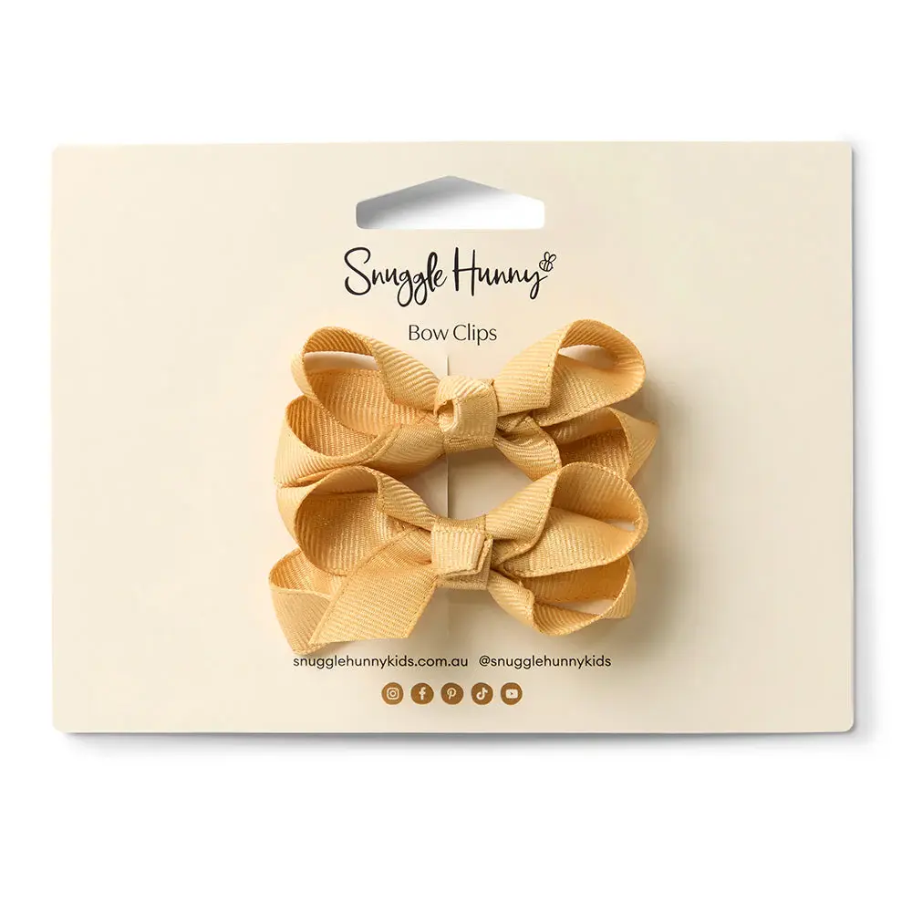 Snuggle Hunny Kids Snuggle Hunny Gold Piggy Tail Hair Clips - Pair