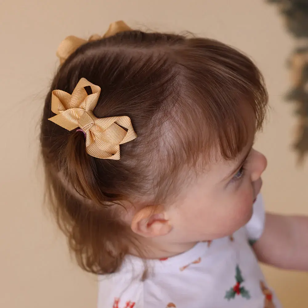 Snuggle Hunny Kids Snuggle Hunny Gold Piggy Tail Hair Clips - Pair