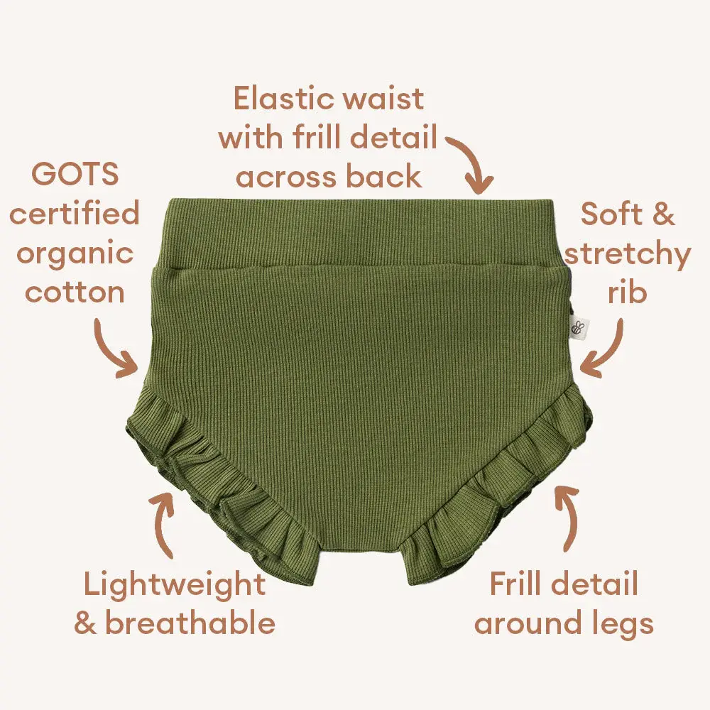 Snuggle Hunny Kids Snuggle Hunny Olive Organic Bloomers