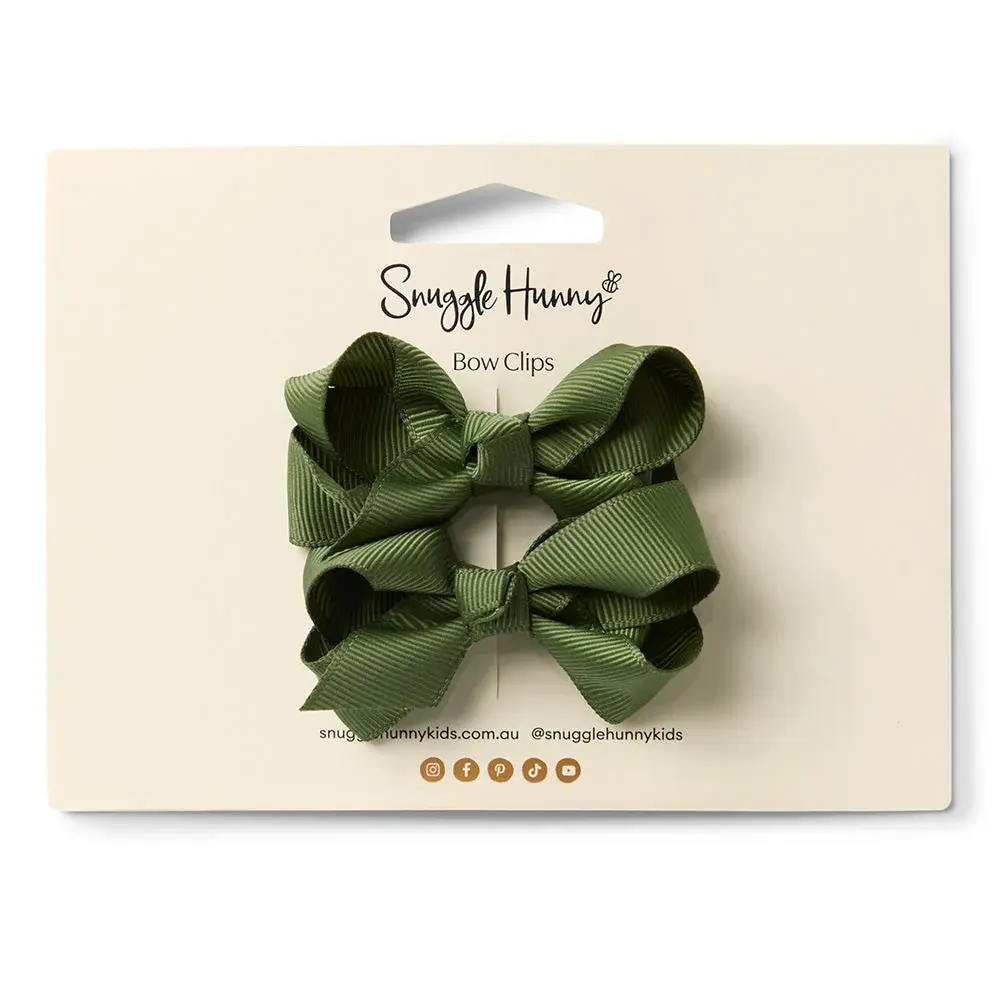 Snuggle Hunny Kids Snuggle Hunny Olive Piggy Tail Hair Clips - Pair