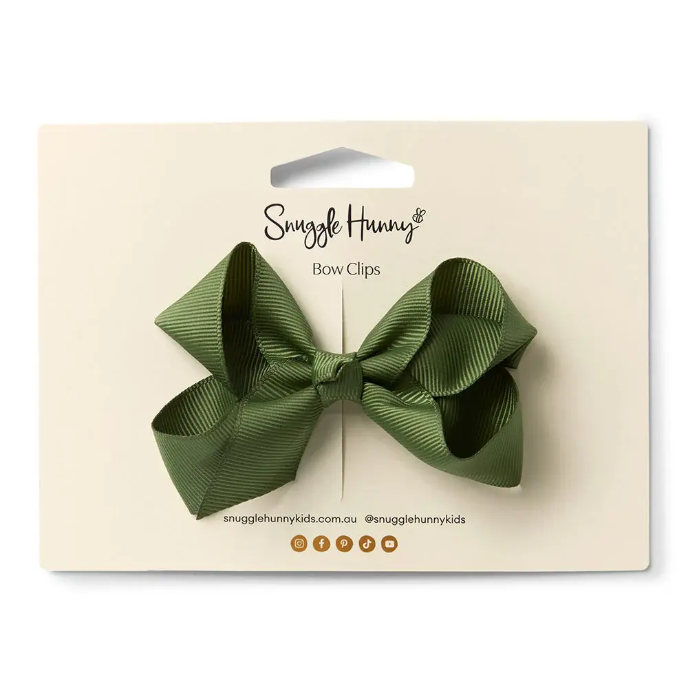 Snuggle Hunny Kids Snuggle Hunny Olive Bow Hair Clip