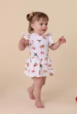 Snuggle Hunny Kids Snuggle Hunny Gingerbread Short Sleeve Organic Dress