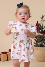 Snuggle Hunny Kids Snuggle Hunny Gingerbread Short Sleeve Organic Dress