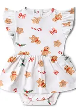 Snuggle Hunny Kids Snuggle Hunny Gingerbread Short Sleeve Organic Dress