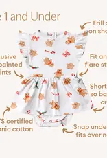 Snuggle Hunny Kids Snuggle Hunny Gingerbread Short Sleeve Organic Dress