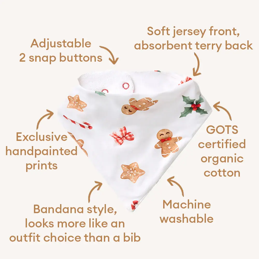 Snuggle Hunny Kids Snuggle Hunny Gingerbread Organic Dribble Bib
