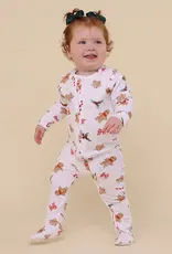 Snuggle Hunny Kids Snuggle Hunny Gingerbread Organic Snuggle Sleepsuit Zip Footie
