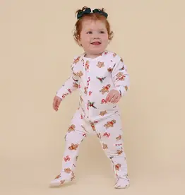 Snuggle Hunny Kids Snuggle Hunny Gingerbread Organic Snuggle Sleepsuit Zip Footie