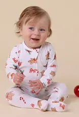 Snuggle Hunny Kids Snuggle Hunny Gingerbread Organic Snuggle Sleepsuit Zip Footie