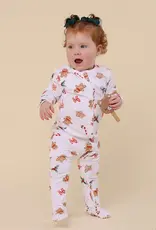 Snuggle Hunny Kids Snuggle Hunny Gingerbread Organic Snuggle Sleepsuit Zip Footie