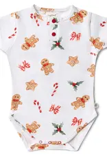 Snuggle Hunny Kids Snuggle Hunny Gingerbread Short Sleeve Organic Bodysuit