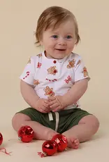 Snuggle Hunny Kids Snuggle Hunny Gingerbread Short Sleeve Organic Bodysuit