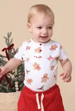 Snuggle Hunny Kids Snuggle Hunny Gingerbread Short Sleeve Organic Bodysuit