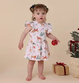 Snuggle Hunny Kids Snuggle Hunny Prancer & Friends Short Sleeve Organic Dress