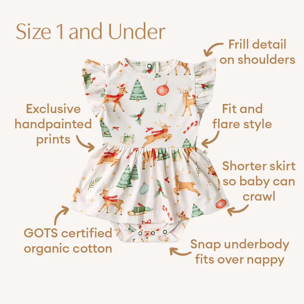 Snuggle Hunny Kids Snuggle Hunny Prancer & Friends Short Sleeve Organic Dress