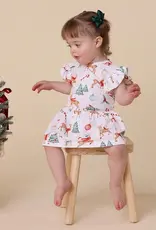 Snuggle Hunny Kids Snuggle Hunny Prancer & Friends Short Sleeve Organic Dress