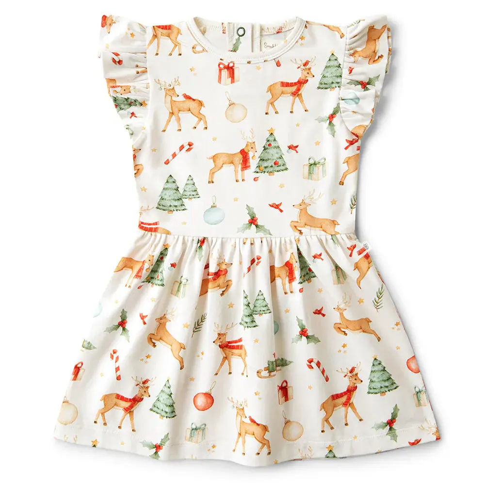 Snuggle Hunny Kids Snuggle Hunny Prancer & Friends Short Sleeve Organic Dress