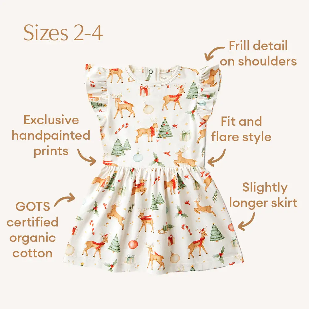 Snuggle Hunny Kids Snuggle Hunny Prancer & Friends Short Sleeve Organic Dress