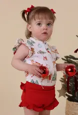 Snuggle Hunny Kids Prancer & Friends Short Sleeve Organic Bodysuit with Frill