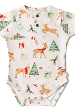 Snuggle Hunny Kids Snuggle Hunny Prancer & Friends Short Sleeve Organic Bodysuit