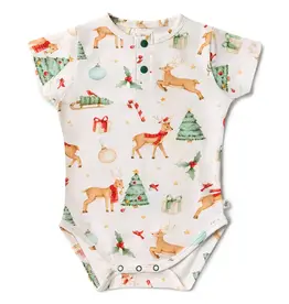 Snuggle Hunny Kids Snuggle Hunny Prancer & Friends Short Sleeve Organic Bodysuit