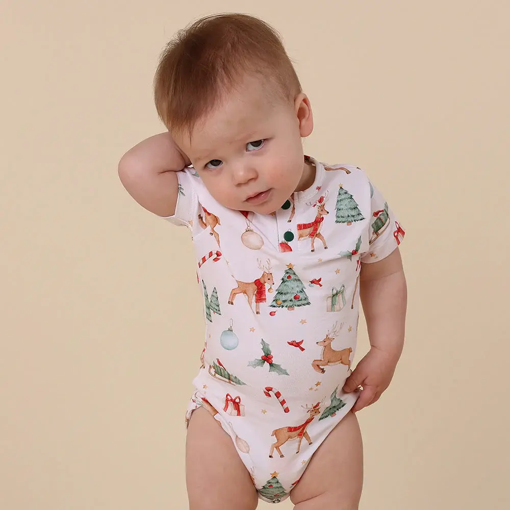 Snuggle Hunny Kids Snuggle Hunny Prancer & Friends Short Sleeve Organic Bodysuit