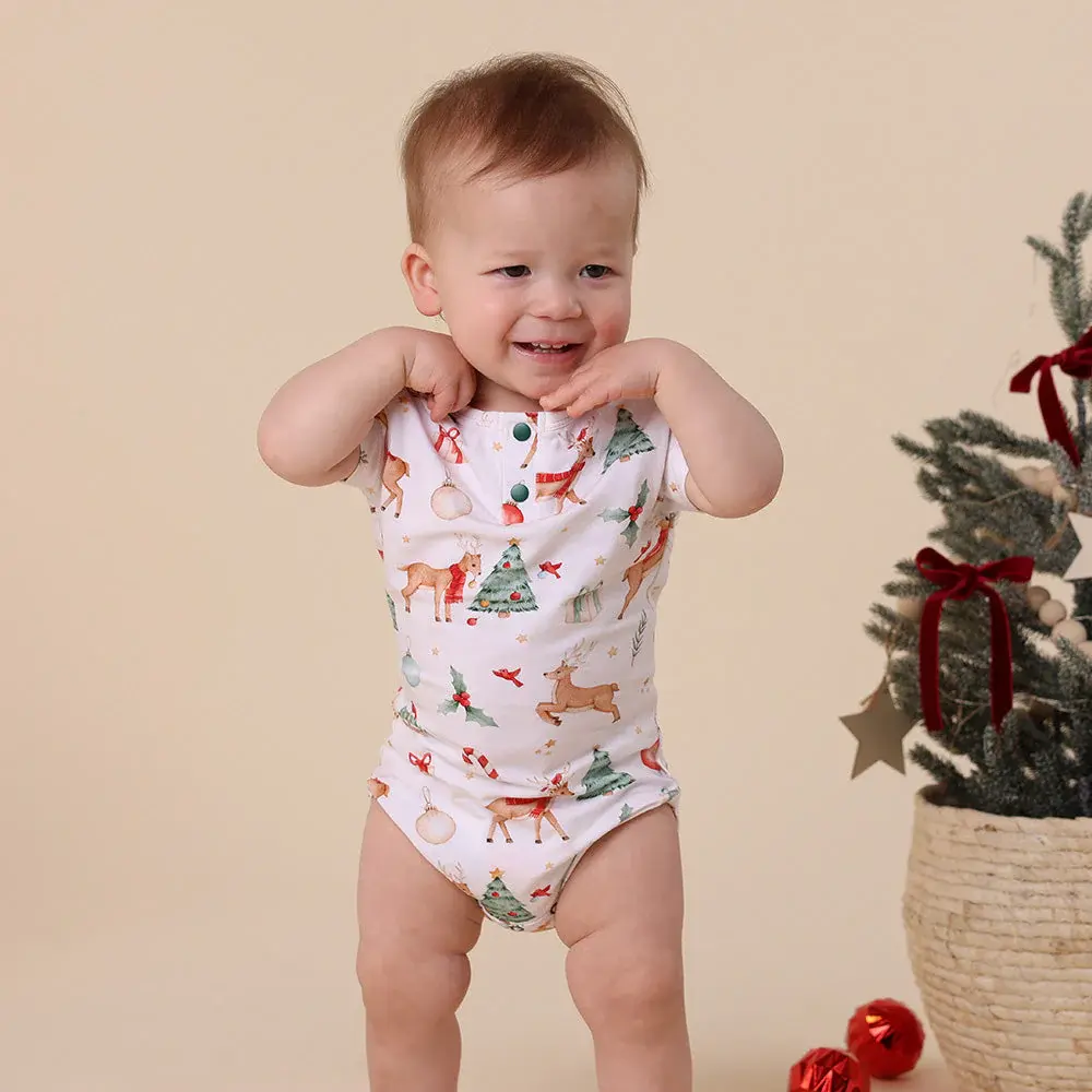 Snuggle Hunny Kids Snuggle Hunny Prancer & Friends Short Sleeve Organic Bodysuit