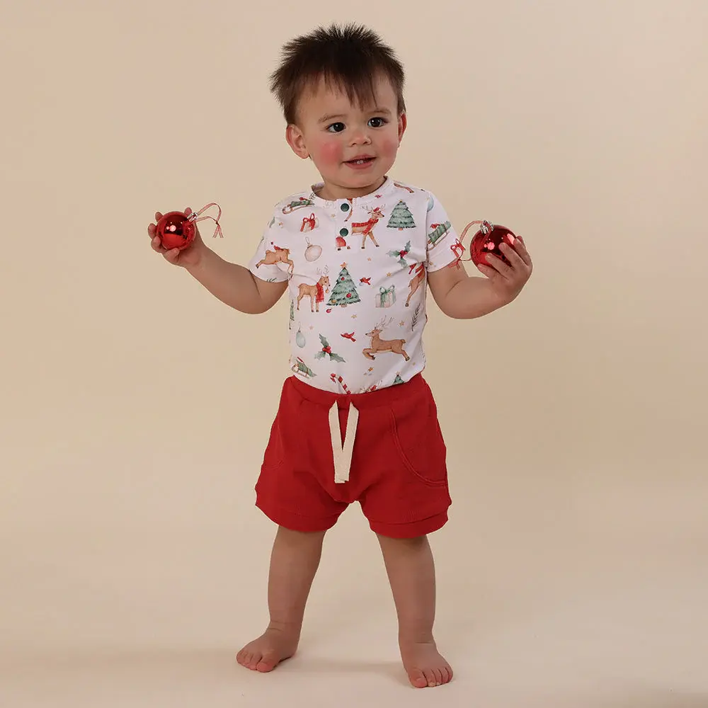 Snuggle Hunny Kids Snuggle Hunny Prancer & Friends Short Sleeve Organic Bodysuit
