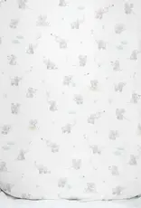 Living Textiles Living Textiles 2 Pack Organic Jersey Bedside Sleeper Fitted Sheets - Elephant Playtime