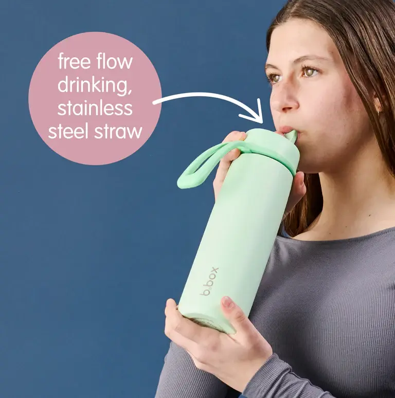 B.Box b.box 690mL Insulated Flip Top Bottle - Sea Glass