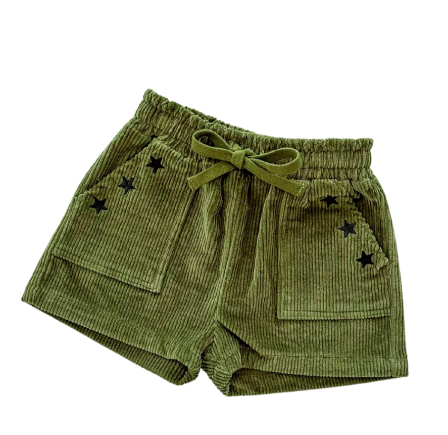 Ziggy Lou Ziggy Lou Cord Shorts Evergreen