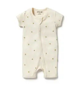 Wilson & Frenchie Wilson and Frenchy Bee Mine Organic Boyleg Zipsuit