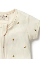 Wilson & Frenchie Wilson and Frenchy Bee Mine Organic Boyleg Zipsuit