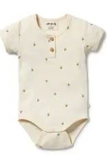 Wilson & Frenchy Wilson and Frenchy Bee Mine Organic Henley Bodysuit
