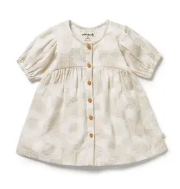 Wilson & Frenchie Wilson and Frenchy Daisy Bloom Organic Button Dress