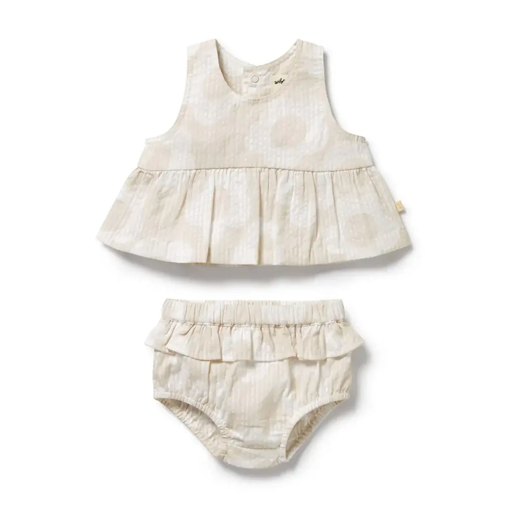 Wilson & Frenchie Wilson and Frenchy Daisy Bloom Organic Ruffle Set
