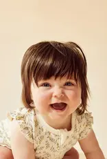 Wilson & Frenchie Wilson and Frenchy Lemon Leaf Organic Ruffle Zipsuit