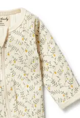 Wilson & Frenchie Wilson and Frenchy Lemon Leaf Organic Zipsuit with Feet