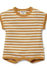 Wilson & Frenchy Wilson and Frenchy Golden Wave Stripe Organic Knitted Growsuit