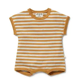 Wilson & Frenchy Wilson and Frenchy Golden Wave Stripe Organic Knitted Growsuit