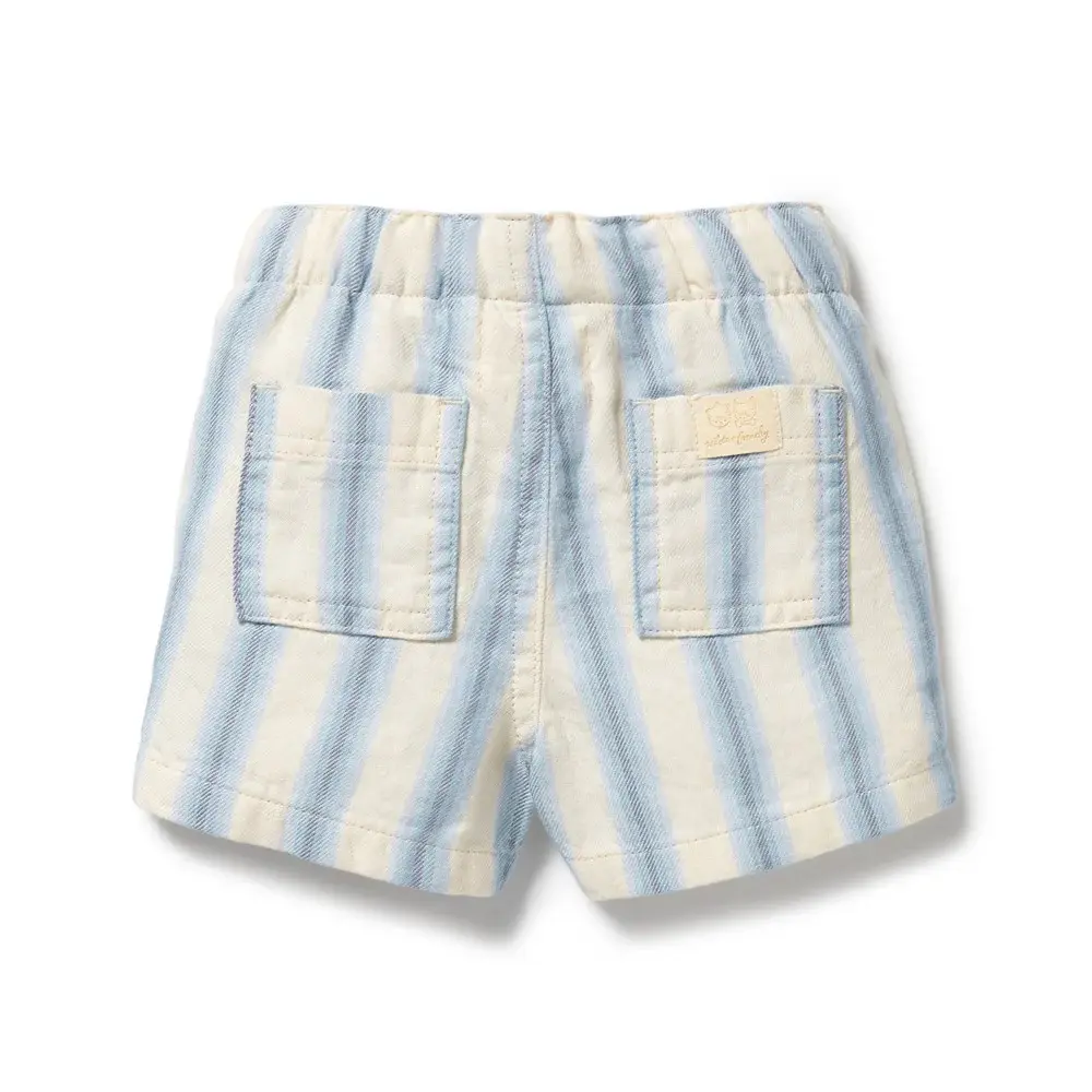 Wilson & Frenchie Wilson and Frenchy Deep Blue Stripe Organic Short